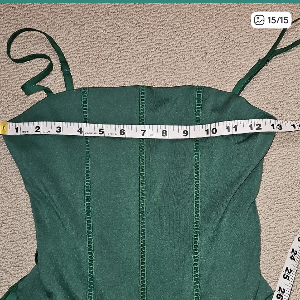 NWT Commense Serendipity Emerald Green Dress With Adjustable Straps - Picture 4 of 8